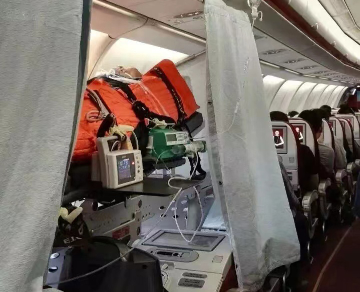 靖西市跨国医疗包机、航空担架